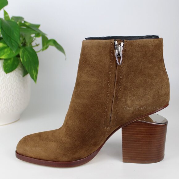 RARE Alexander Wang Gabi Suede Ankle Boots–Discontinued Chic Daily to Date Style - Picture 6 of 16